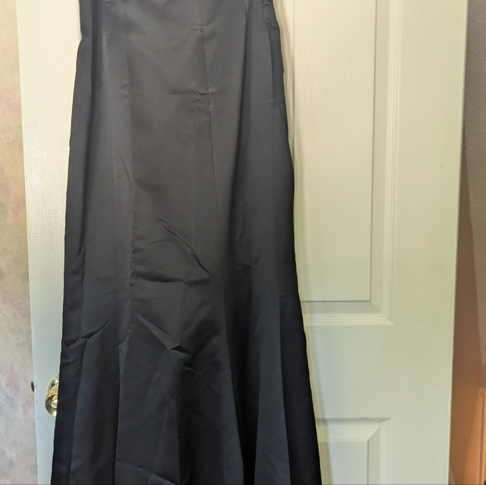 Betsy & Adam Black Maxi A-Line Skirt
